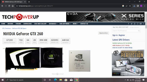 TESTED & WORKING - Nvidia GTX 260 Gaming Graphics Card