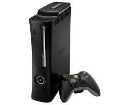 BLACK XBOX 360 120 GIG WITH 2 WIRELESS CONTROLLERS,HDMI,AV CABLE. POWER BRICK NOT INCL.