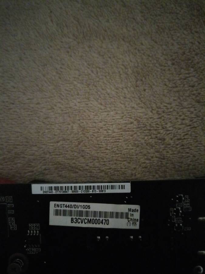 ASUS GT440 1GIG DDR3 GRAPHICS CARD (Read Add Please)