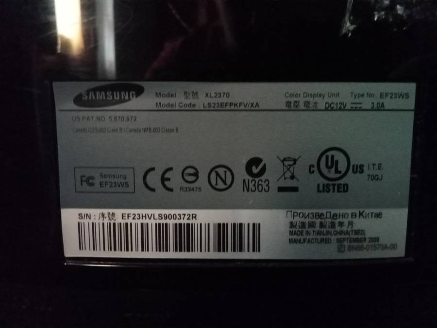 Samsung XL2370 23` HD (HDMI) Desktop Monitor