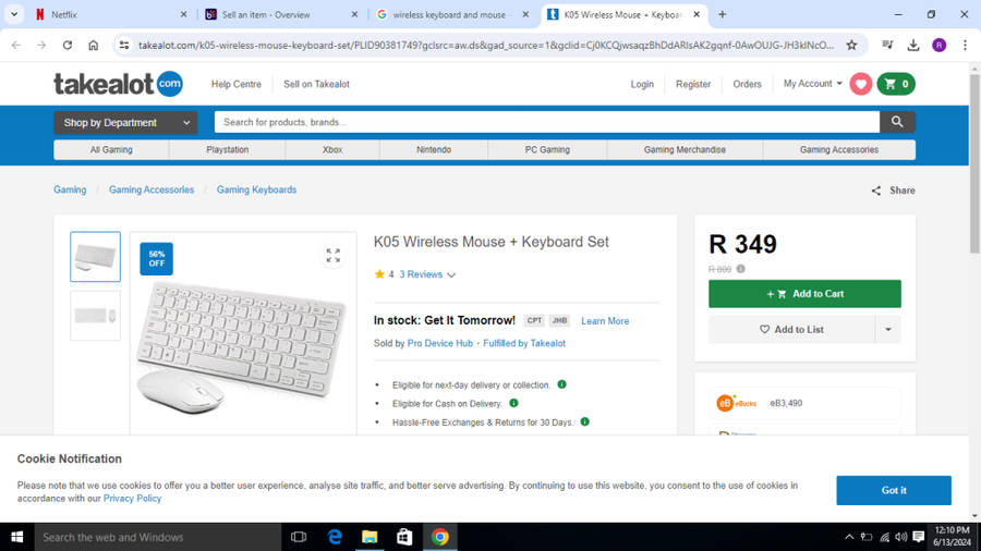 Wireless Mouse + Keyboard Set