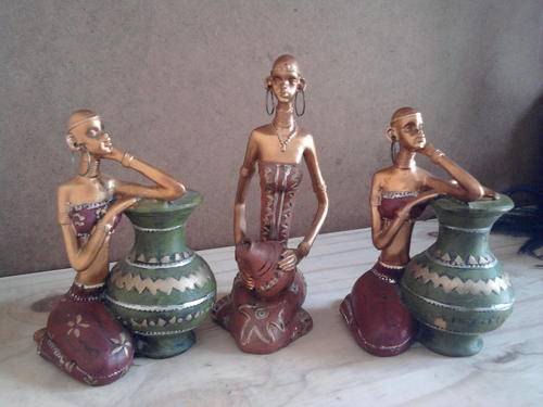 3 x Antique African Figures