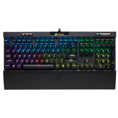 Corsair K70 RGB MK.2 Mechanical Gaming Keyboard, Cherry MX Brown Switches - Black