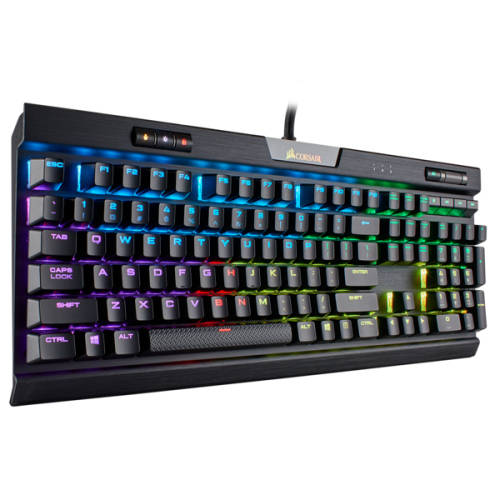 Corsair K70 RGB MK.2 Mechanical Gaming Keyboard, Cherry MX Brown Switches - Black