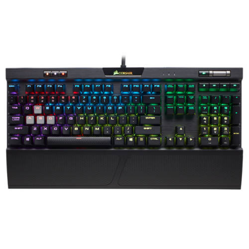 Corsair K70 RGB MK.2 Mechanical Gaming Keyboard, Cherry MX Brown Switches - Black
