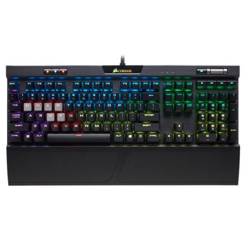 Corsair K70 RGB MK.2 Mechanical Gaming Keyboard, Cherry MX Brown Switches - Black