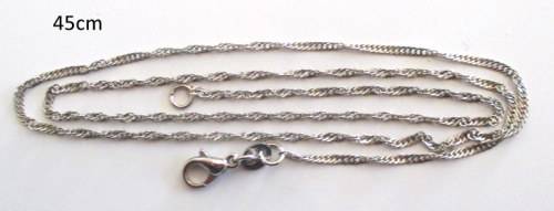 A SOLID SILVER TWISTED CURB CHAIN----45cm