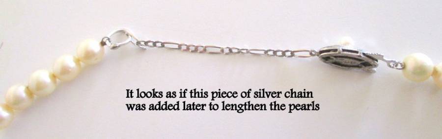 A GENUINE VINTAGE SEA WATER PEARL NECKLACE--PLEASE READ DESCRIPTION