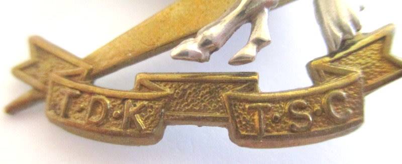 Two TSC / TDK Technical Service Corps Cap Badge