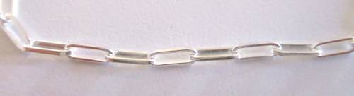 A 19cm STERLING SILVER BRACELET WITH OPEN OBLONG LINKS--NEW