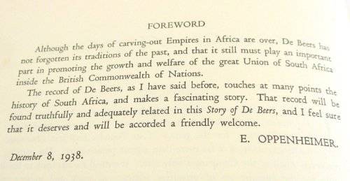 THE STORY OF DE BEERS HEDLEY A CHILVERS