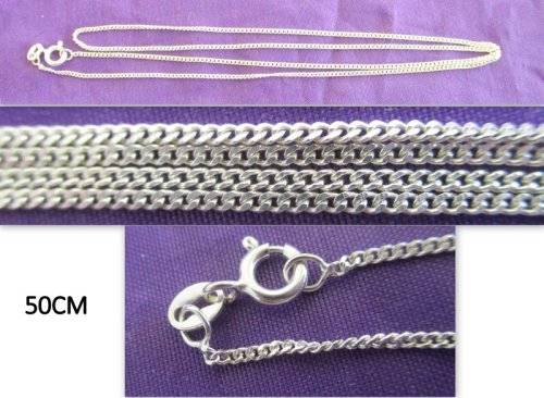 AN ATTRACTIVE STERLING SILVER  CHAIN 50cm---NEW