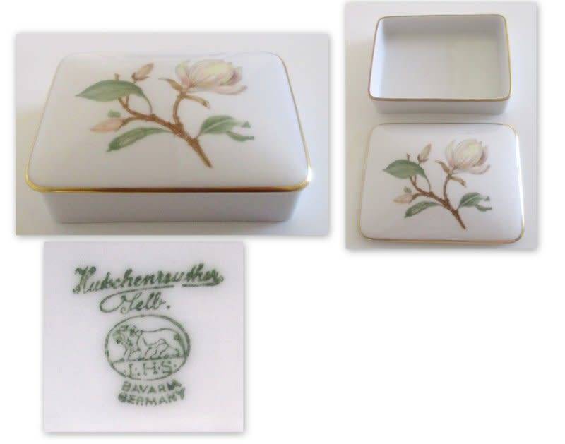 A GERMAN CERAMIC TRINKET/JEWELLERY BOX--Hutschenreuther Selb Bavaria----PERFECT