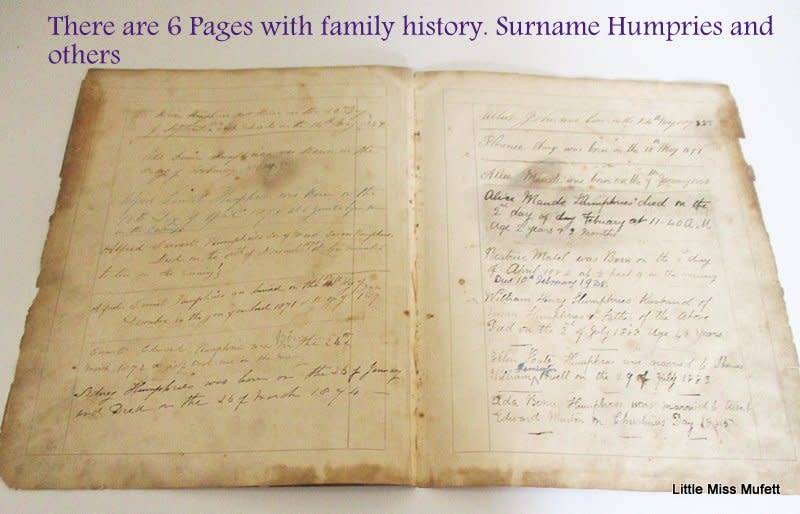 A LARGE FAMILY BIBLE DATED 1856 WITH FAMILY HISTORY