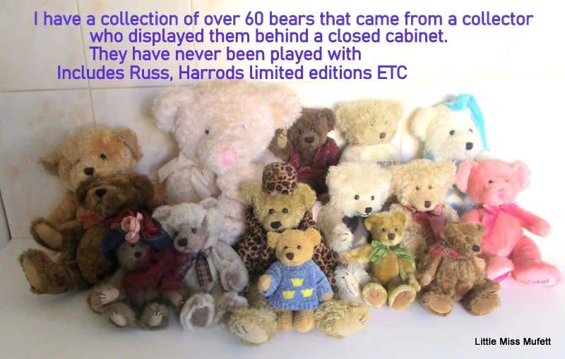 AN OAKBROOK TY INC TEDDY BEARWITH MOVABLE ARMS AND LEGS   ( B )