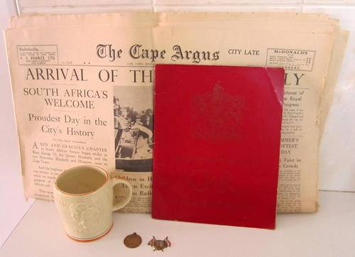 A LOT OF ROYAL MEMORABILIA FROM 1947 PLUS A CAPE ARGUS ON THE ROYAL VISIT