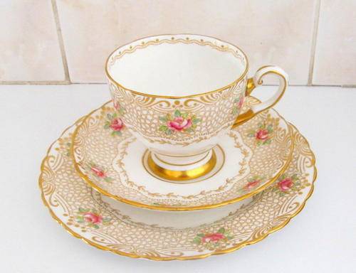 A TUSCAN BONE CHINA TRIO---PERFECT