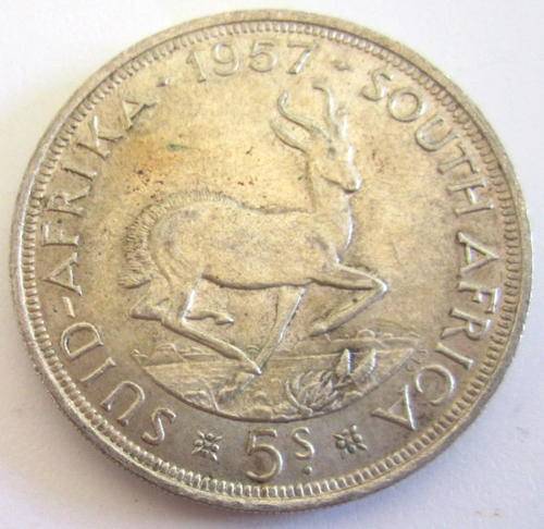 A 1957 UNION OF SOUTH AFRICA SILVER CROWN
