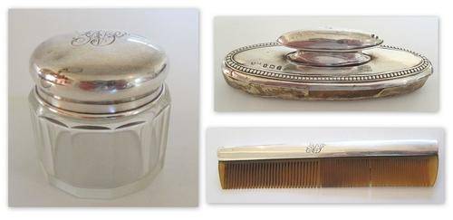 3 HALLMARKED SILVER ITEMS--READ DESCRIPTION.