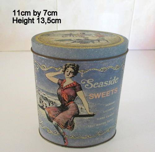 AN OLDE WORLD REPRODUCTION TIN--Image enhanced note measurements.