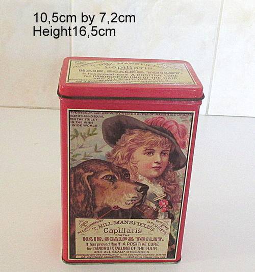 AN OLDE WORLD REPRODUCTION TIN.