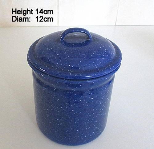 A MODERN ENAMEL CONTAINER