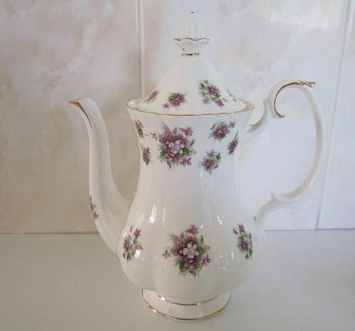 A ROYAL ALBERT SWEET VIOLET COFFEE POT.
