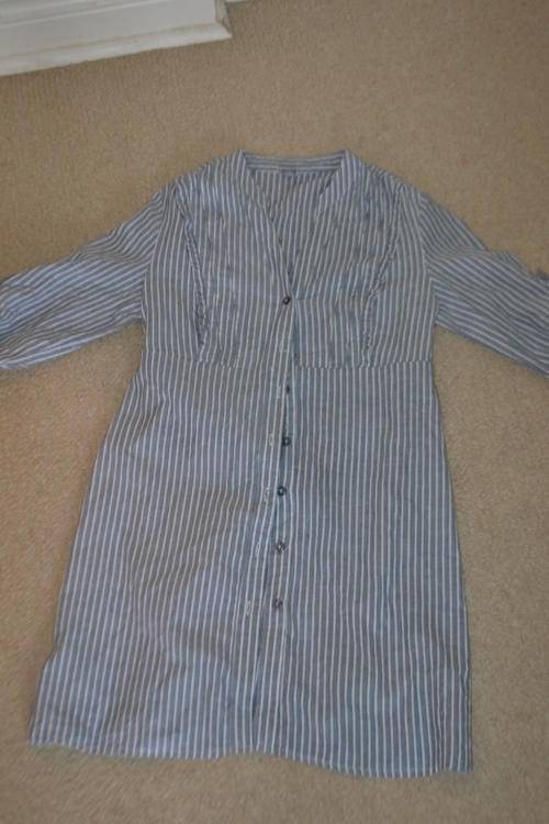 Grey stripe blouse