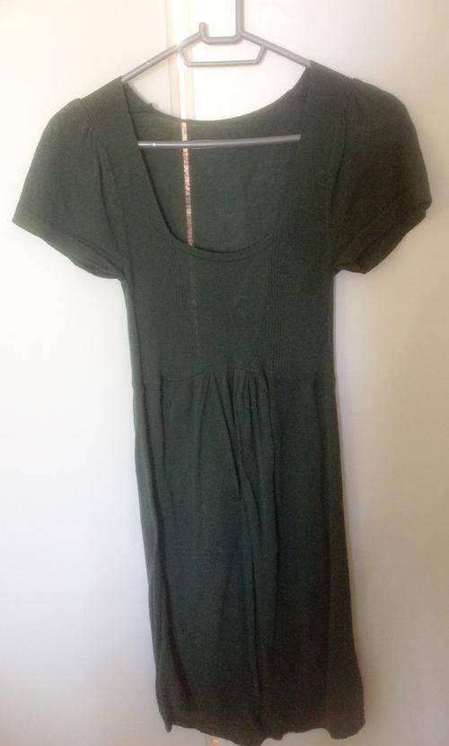 Green knit dress