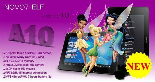 LATEST Ainol Novo 7 ELF 7 inch HD (1024*600) Android 4.0 Tablet PC with 1GB DDR3 RAM