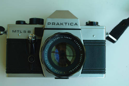 PRAKTICA MTL5B (Pentax M42) with Pentax Super Takumar F2.0 55mm lens.