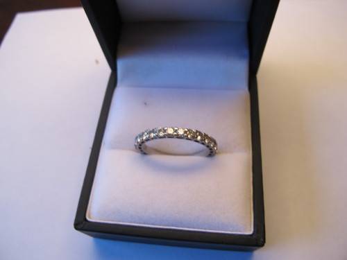 PLATINUM ETERNITY RING SET WITH 27 DIAMONDS
