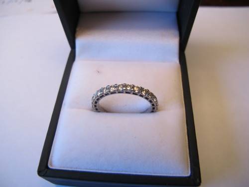 PLATINUM ETERNITY RING SET WITH 27 DIAMONDS
