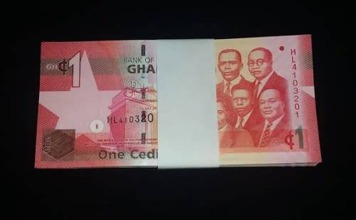 Bid Per Note - Ghana 1 Cedi Notes in Sequence and Uncirculated