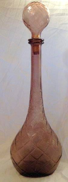 Decorative glass bottle with stopper - vintage -  R1 NR