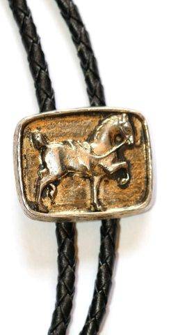 VINTAGE BOLO TIE - HORSE SLIDER PANEL