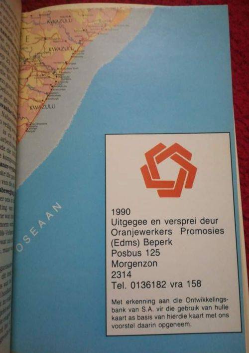 AFRIKANERLAND N GEBIEDSAANDUIDING MET KAART INGESLUIT