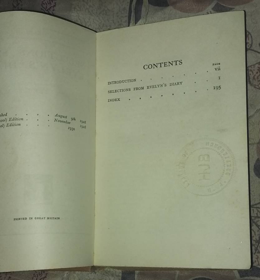 SELECTIONS FROM EVELYNS DIARY 1930