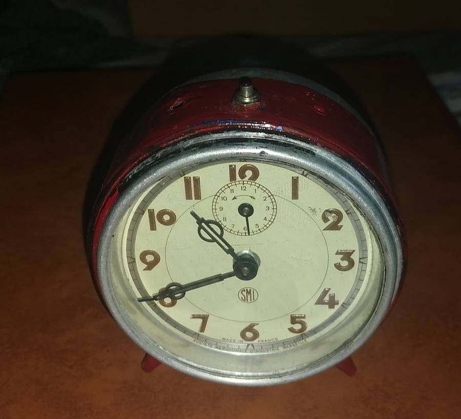 VINTAGE SMI ALARM CLOCK 100% WORKING - made in France