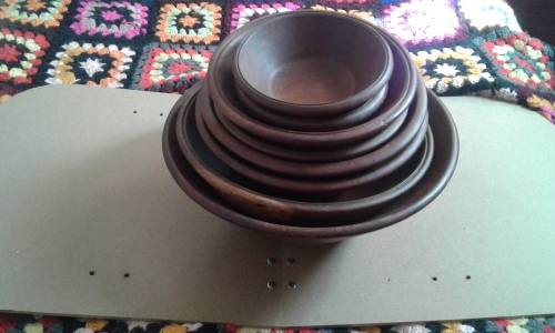 A set of imported 8 PIECE wooden bowels