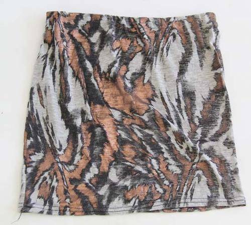FUNKY SHIMMERY BRONZE PATTERNED MINI SKIRT!!