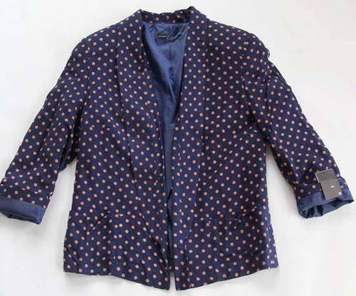 CUTE NAVY POLKA DOT JACKET!