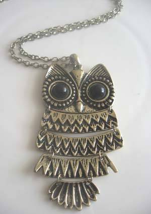 STUNNING COPPER RETRO OWL PENDANT NECKLACE!!