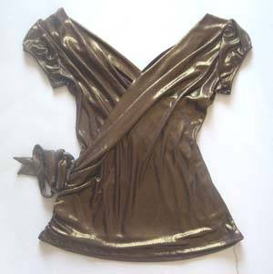 LOVELY GOLD CROSS-OVER TOP!!