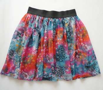 CUTE COLOURFUL FLORAL CHIFFON SKIRT!!