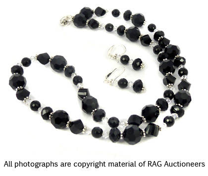 **R700** Lauren Michelle Collection Midnight Necklace & Earrings Set
