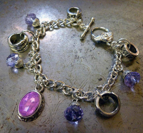 Lauren Michelle Collection Amethyst and Tanzanite Colour Bracelet