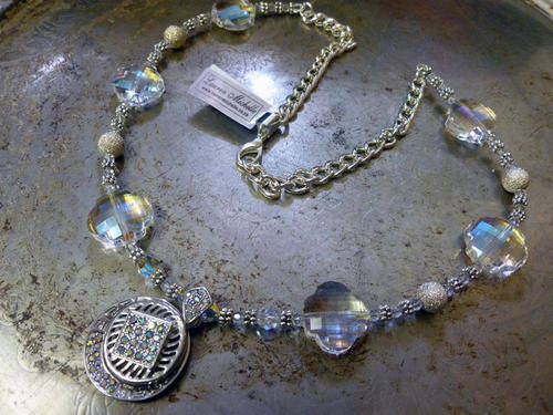 Lauren Michelle Collection Diamante Pendant Necklace