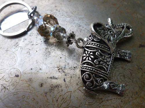 Lauren Michelle Collection Elephant Keyring