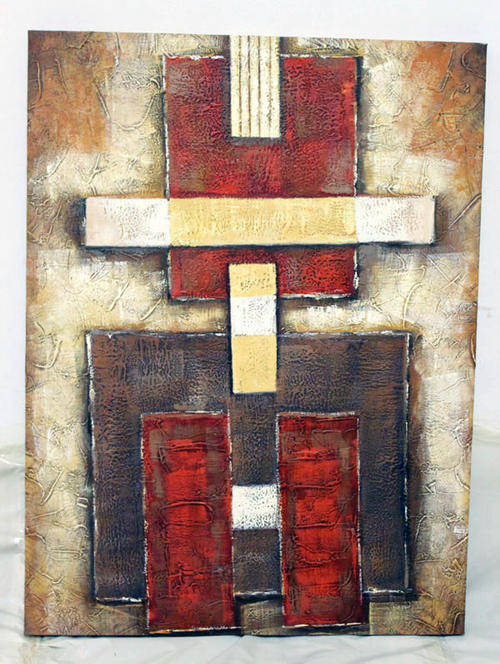 Abstract Painting On Canvas - Brown